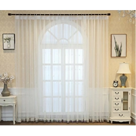 White Embroidered tulle curtains Rose for living room window bedroom blue lace screen curtain panel home decoration